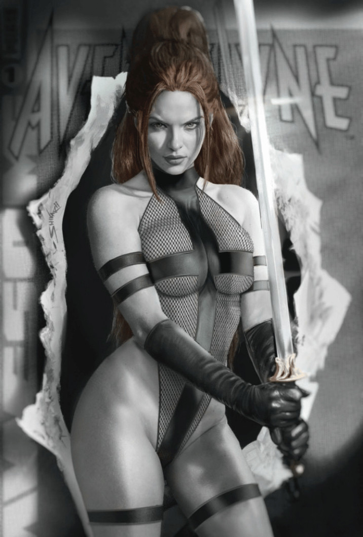 Avengelyne #1 Shikarii NYCC Full Body Color Splash Variant Cover Image Comics