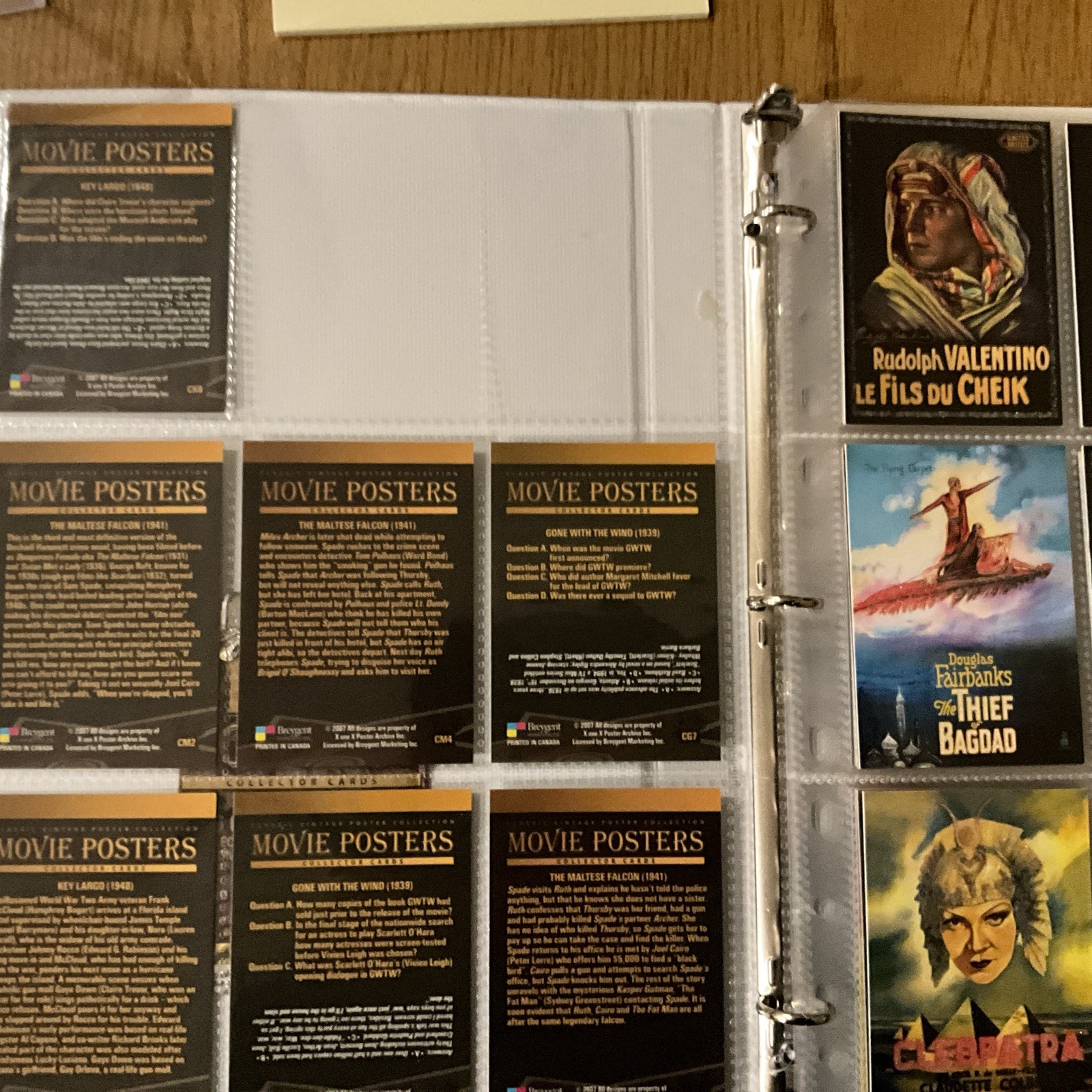 Complete 72-card set  Movie Poster Collection Trading Cards Plus Inserts