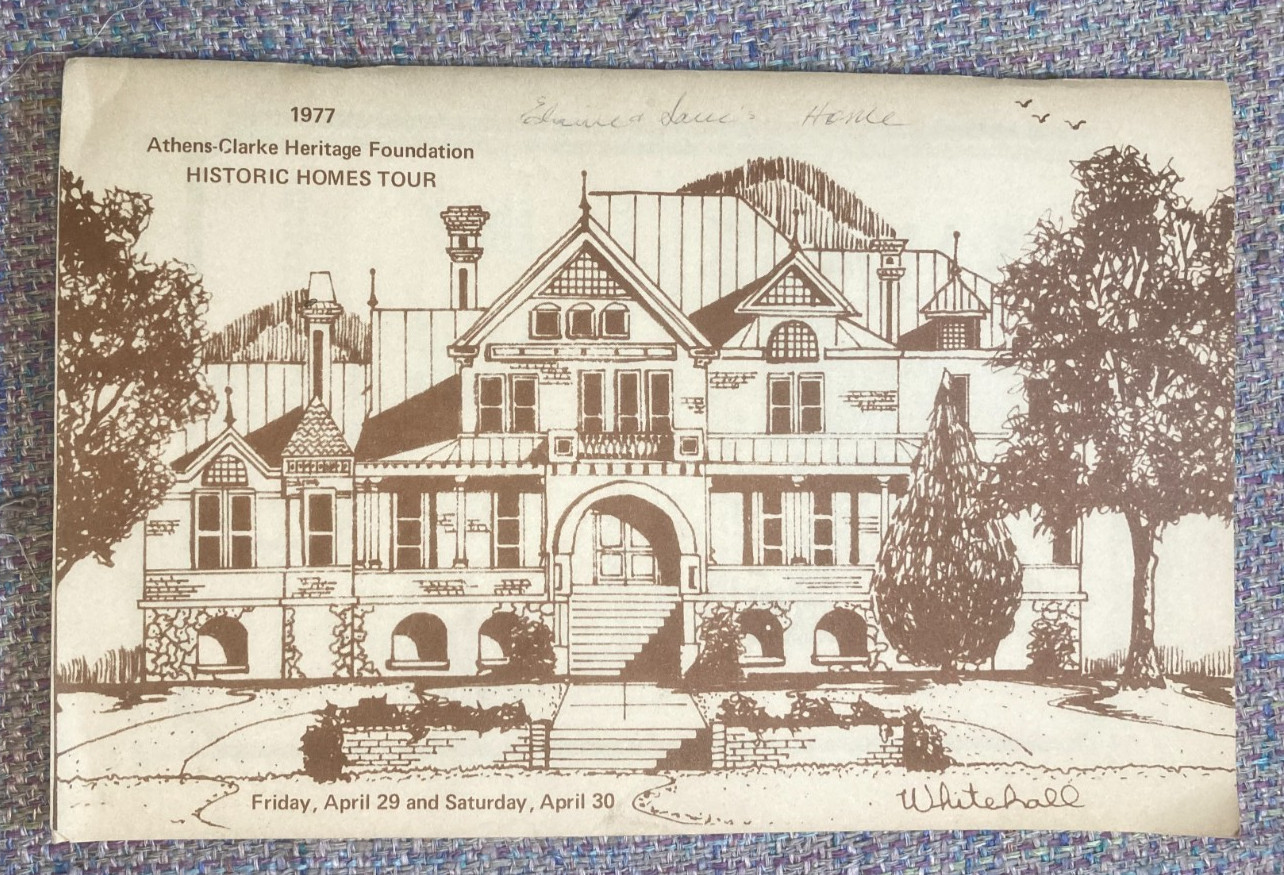 1977 Athens-Clarke Historic Homes Tour 48-pg souv program w/ photos, vintage ads