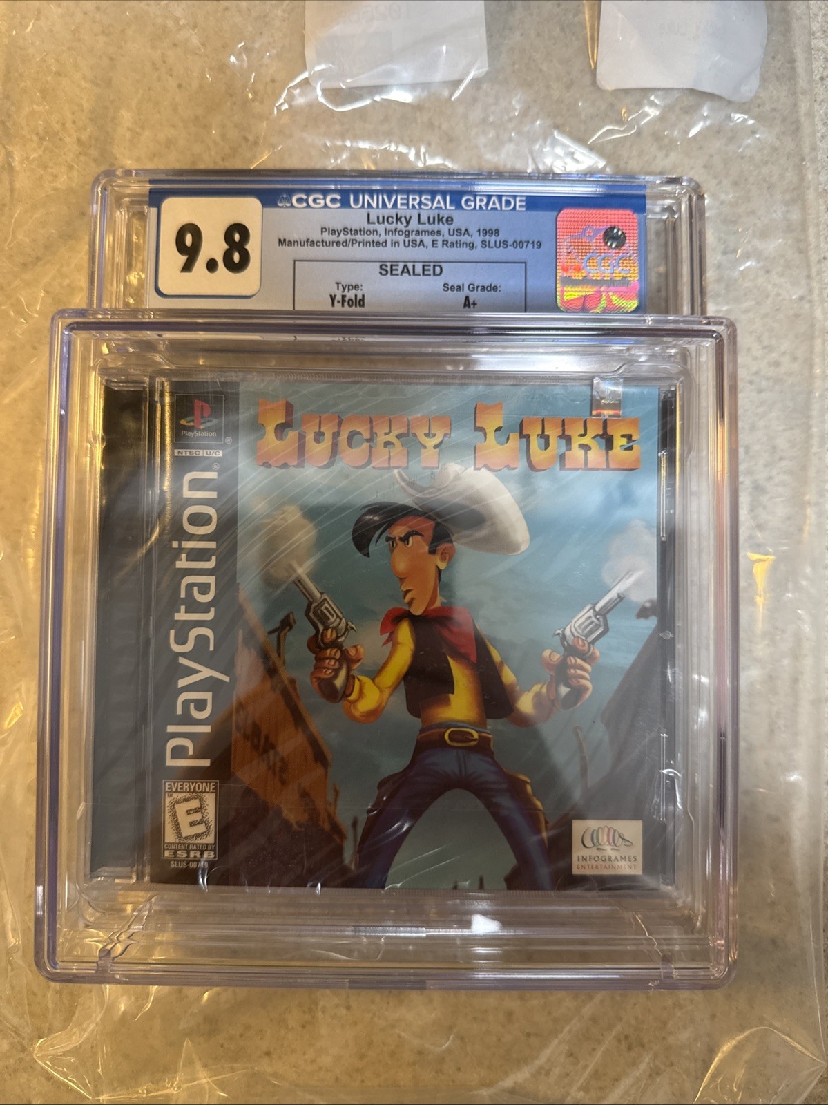 New Lucky Luke Sony PlayStation 1 PS1 Infogrames RARE Game CHC 9.8 A+