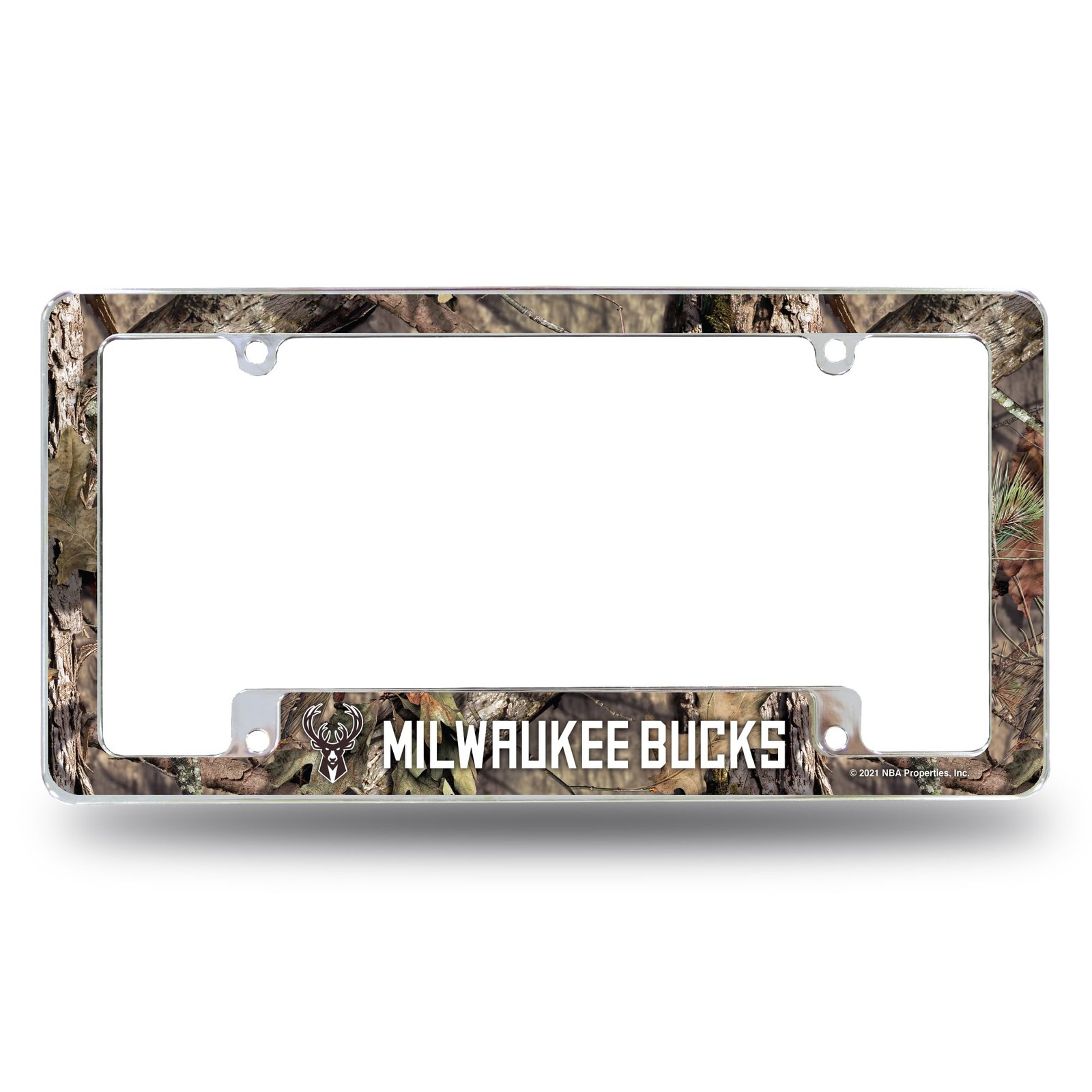 Rico Industries Milwaukee Bucks Mossy Oak License Plate Frame