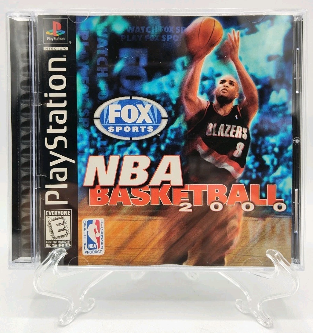 NBA Basketball 2000 Fox Sports - (PS1, 1999) *CIB w/ Reg Card + Case Protector* 