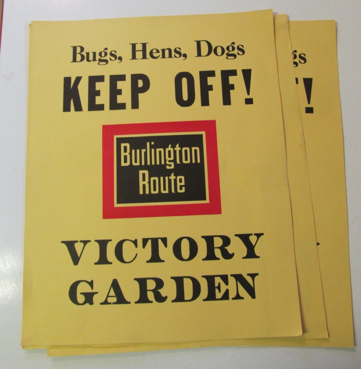 Burlington Route light cardstock Poster - Victory Garden 14\