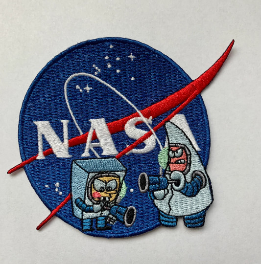 SPONGE & PATRICK CARTOON NASA MISSION PATCH  3\