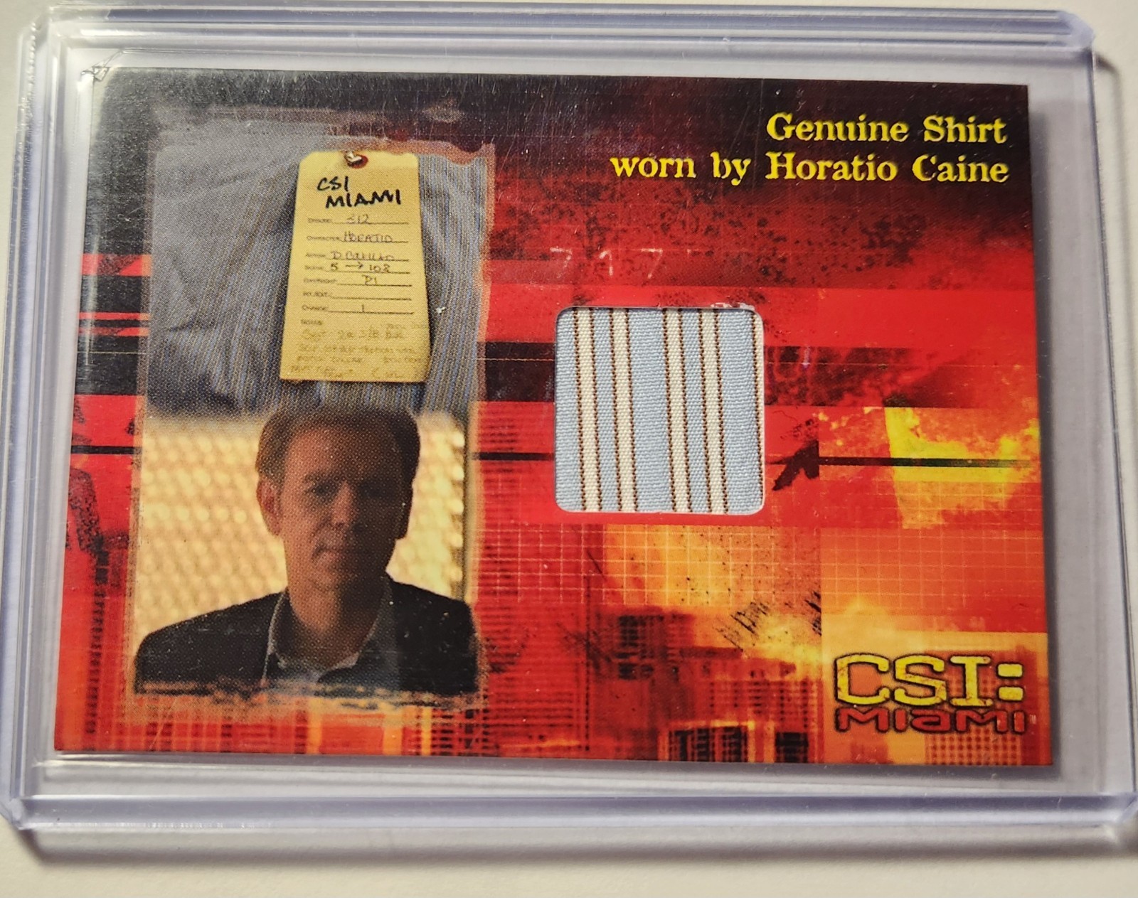 CSI Miami Costume Relic Card Shirt Worn By David Caruso -  Horatio Caine