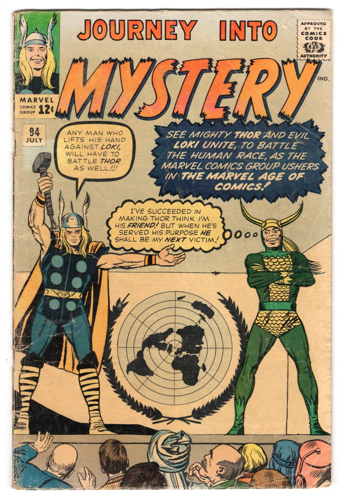 Journey Into Mystery 94 1963 Marvel Comics G/VG 3.0 Loki Thor Odin Heimdall