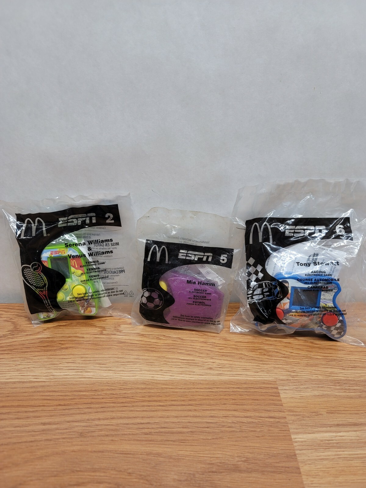 2004 ESPN McDonalds Happy Meal Toy Set of  3 NEW #6 #5 #2 