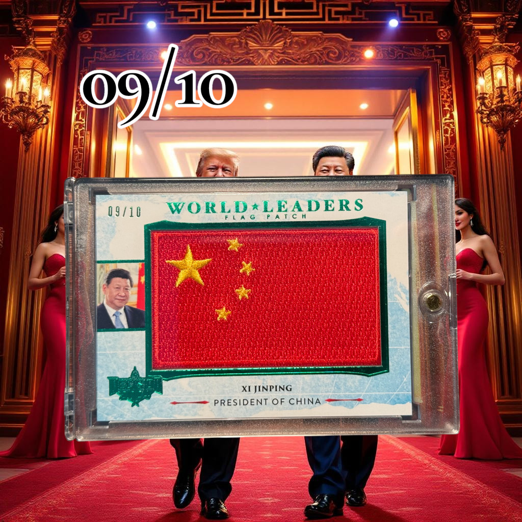 2024 DECISION Xi JINPING WORLD LEADERS FLAG PATCH GREEN FOIL 09/10