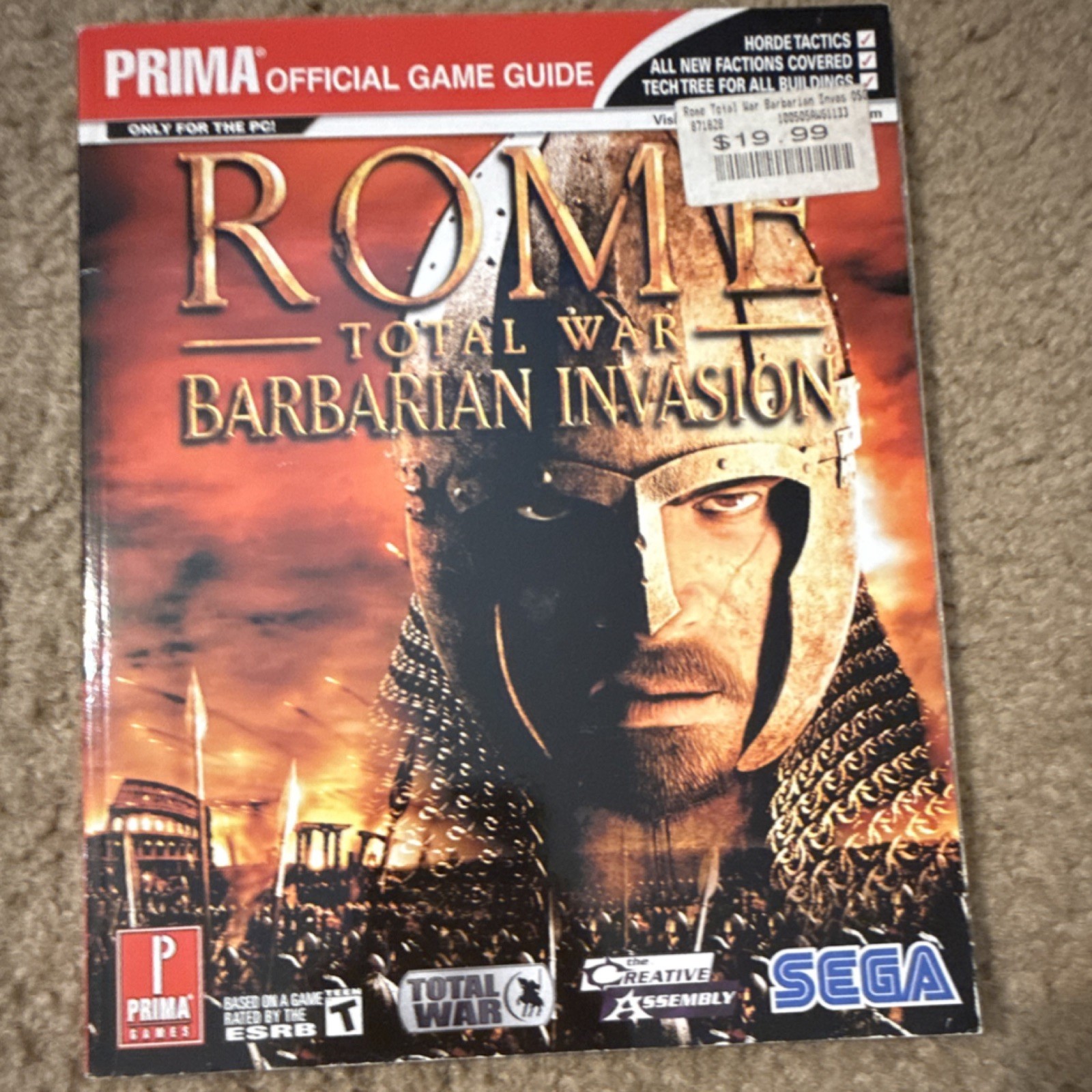 Rome Total War Barbarian Invasion Prima Official Strategy Guide PC 2005