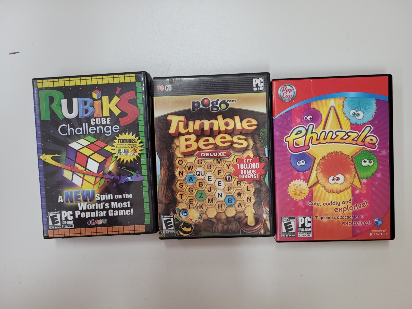 Tumble Bees Delux, Chuzzle, Rubik's Cube Challenge 3 PC Games PC CD-ROM