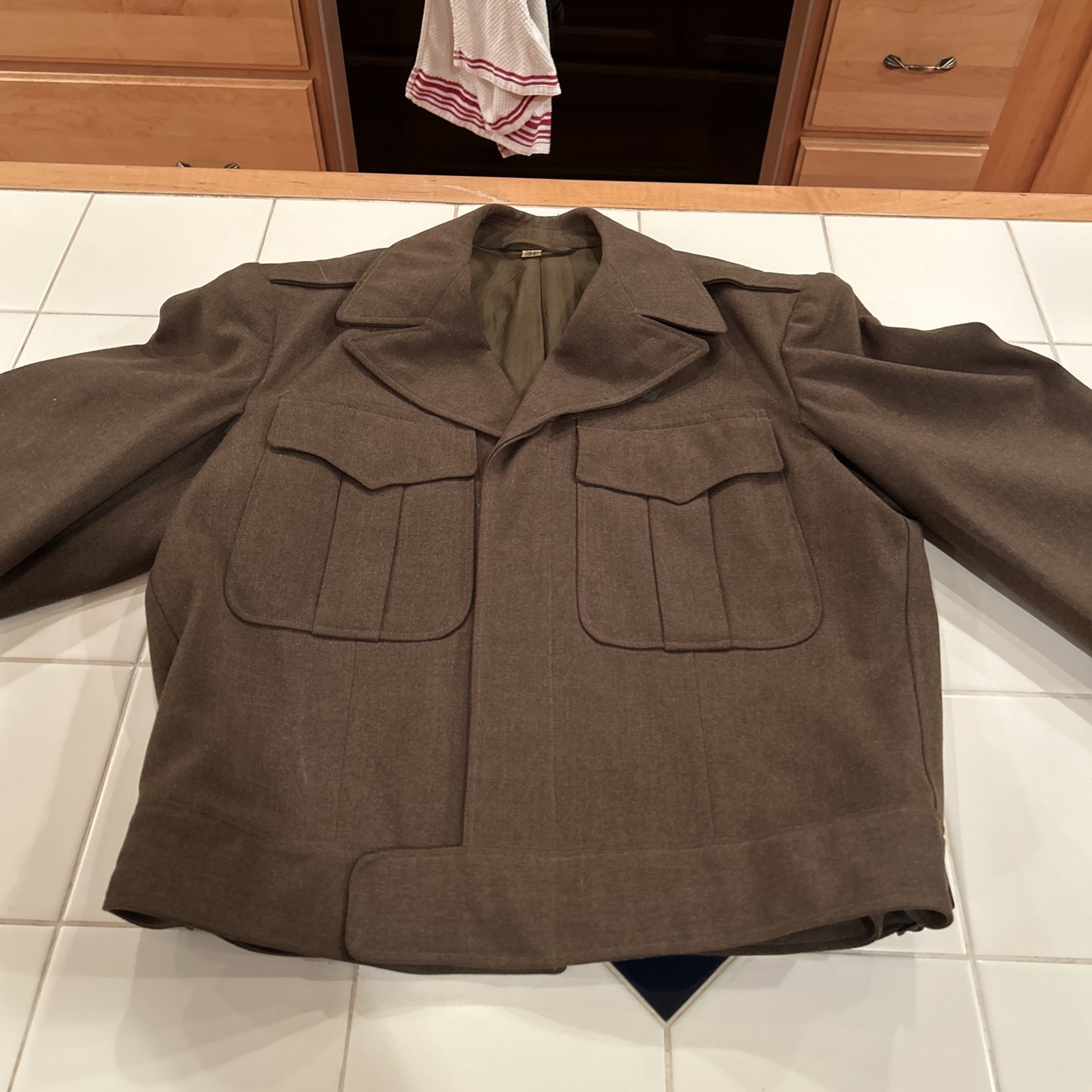 VTG U.S. Army WW2 Eisenhower Ike Jacket World War 2 Size 36R Wool EUC No Holes
