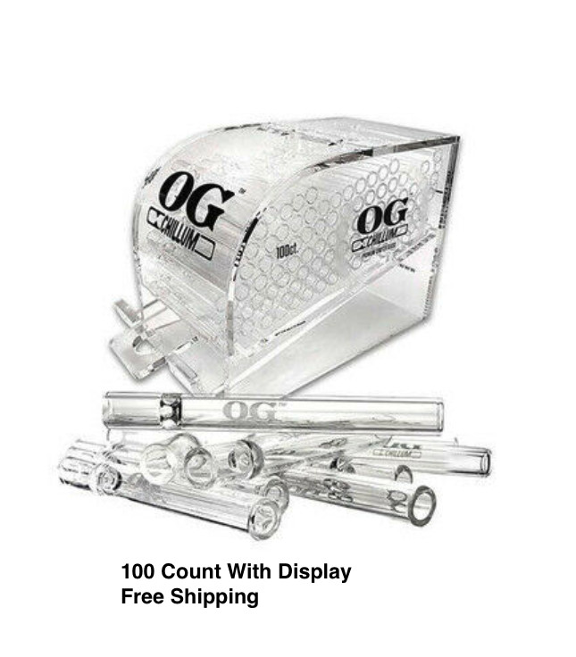 The Original OG Chillum One Hitter Display 100CT Made In USA  -Free Shipping