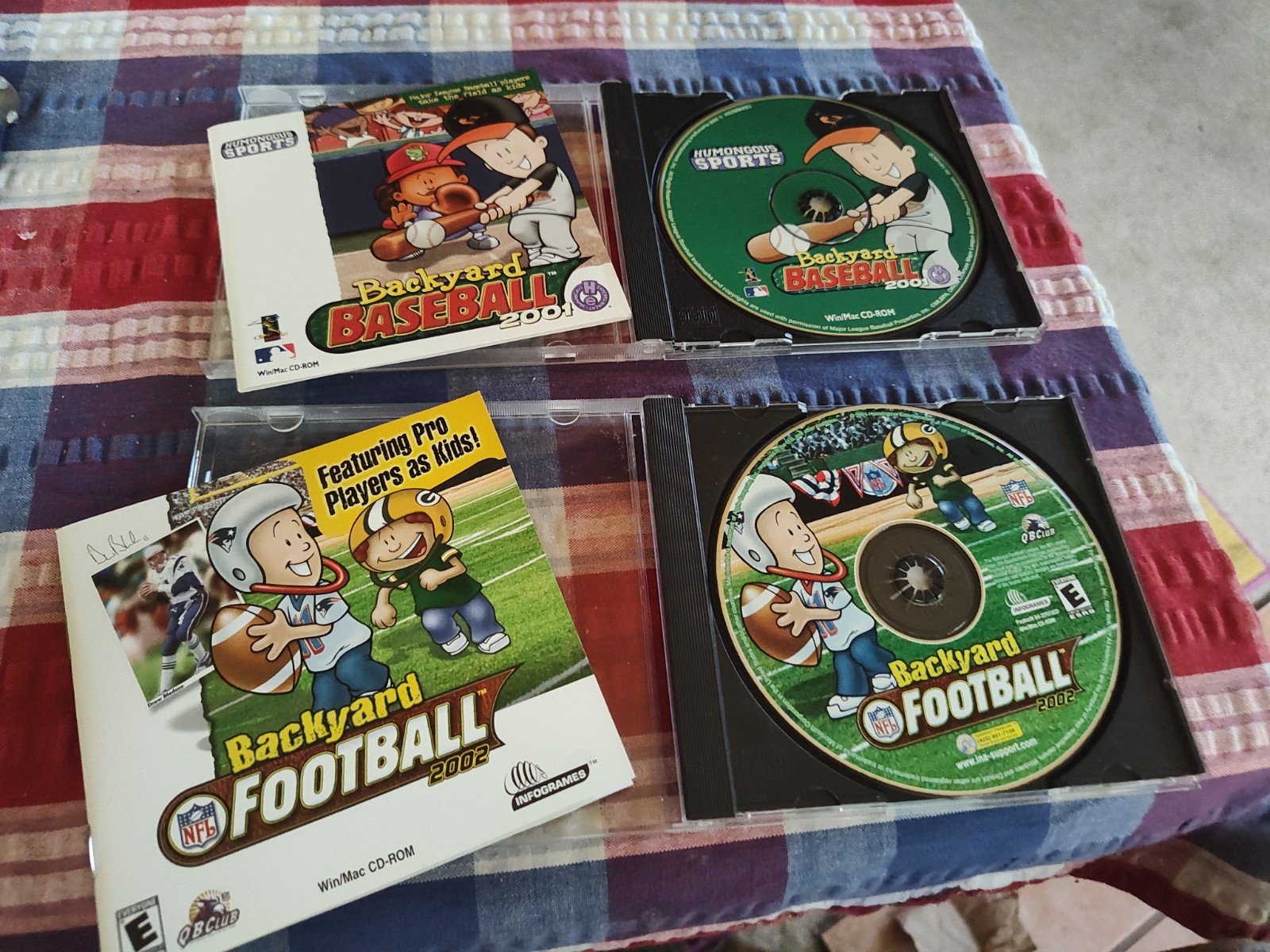 Backyard Baseball 2001 + Backyard Football 2002 Lot - Humongous Sports Games PC