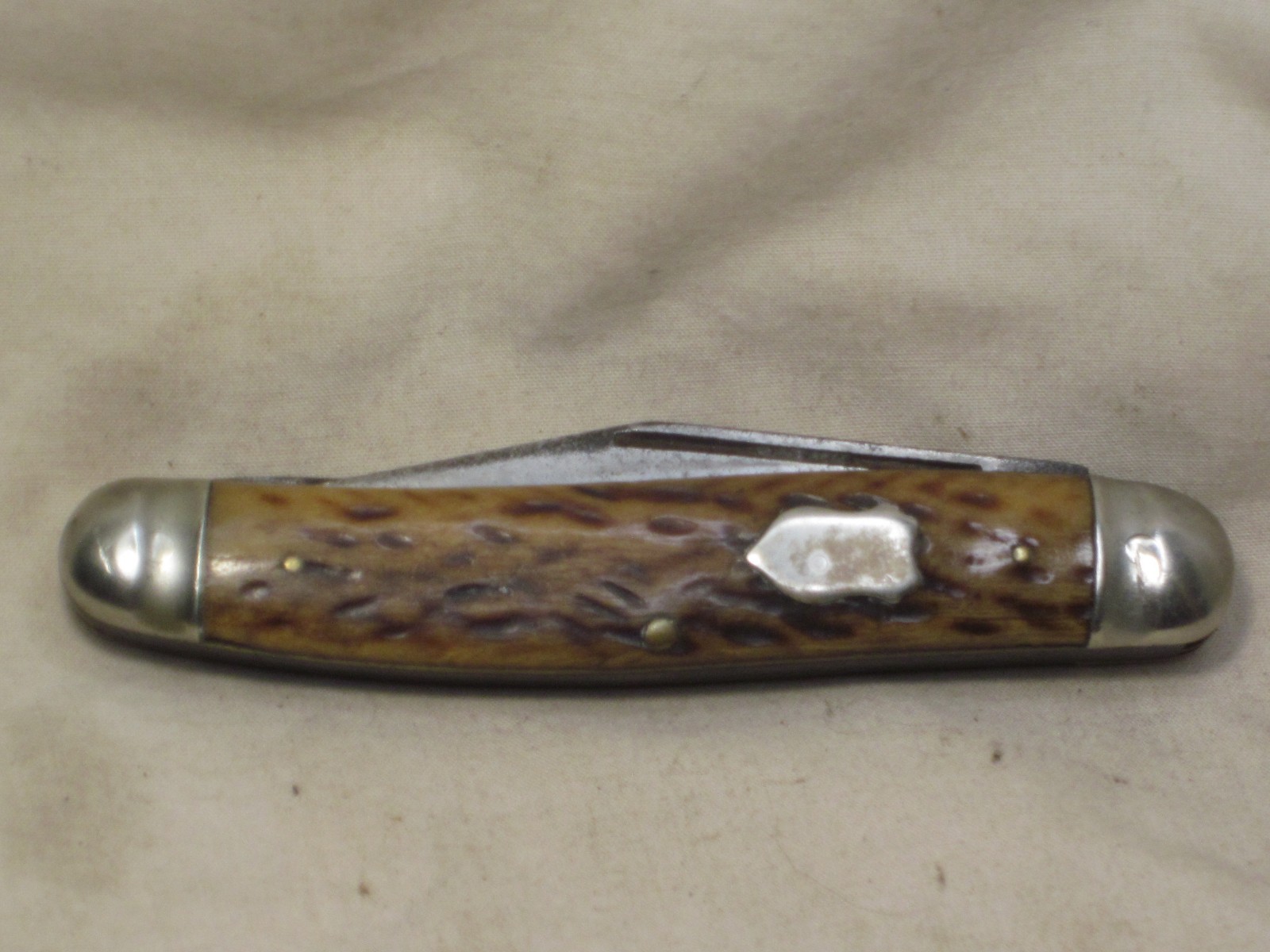 vintage antique WILBERT Cutlery Chicago folding pocket knife 3 blade natural