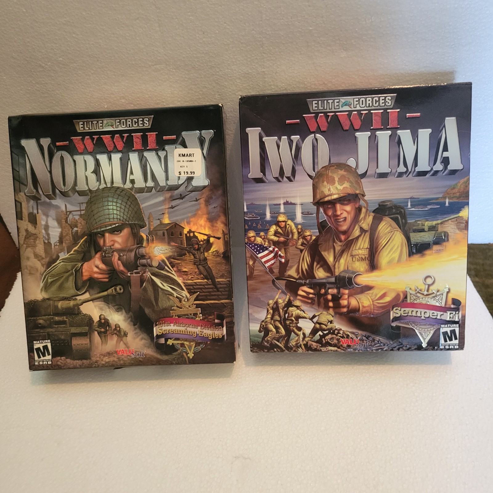 Elite Forces: WWII Iwo Jima AND Normandy (PC, 2001, ValuSoft) Big Box