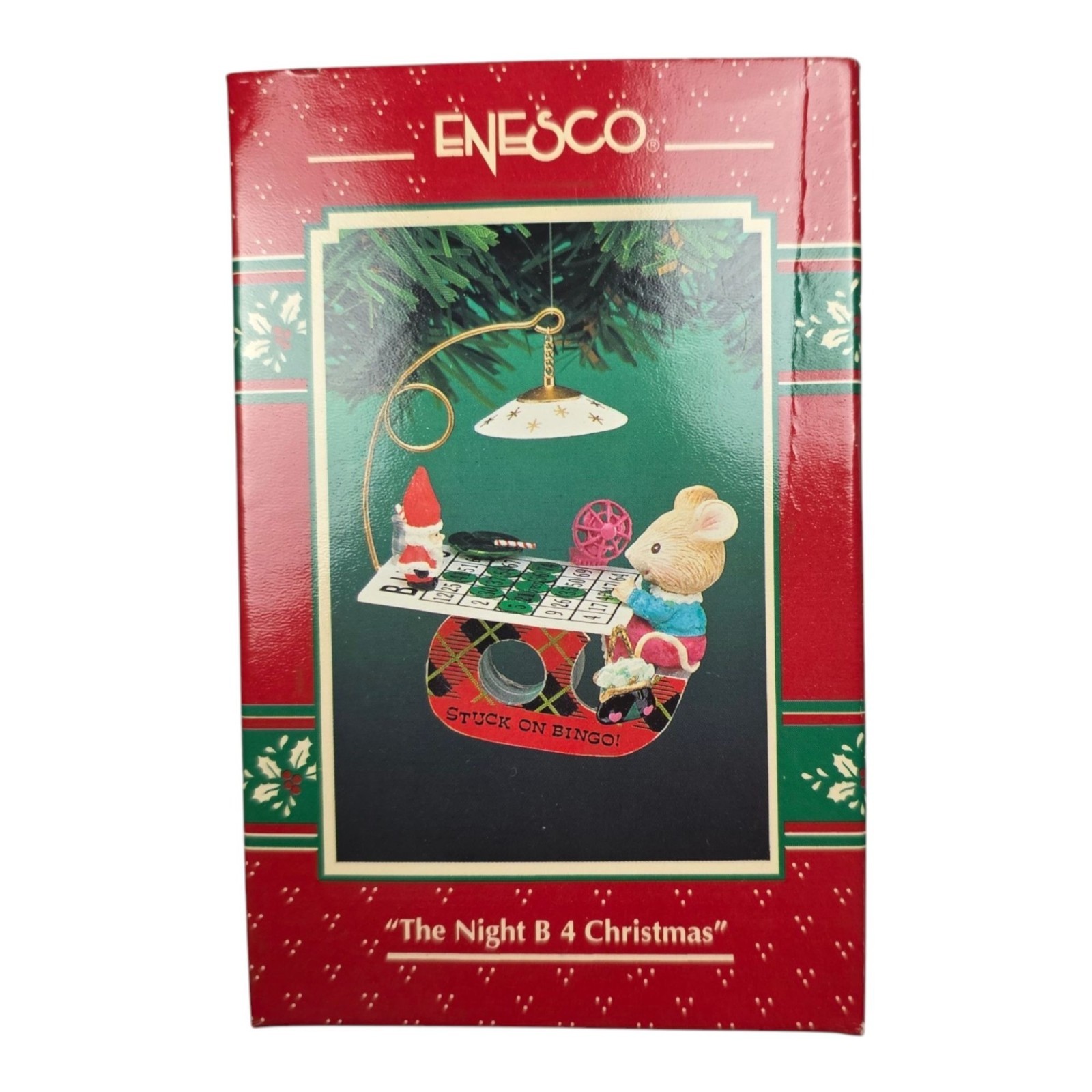 1995 The Night B 4 Mouse Bingo Treasury of Christmas Enesco Ornament SDB 134848