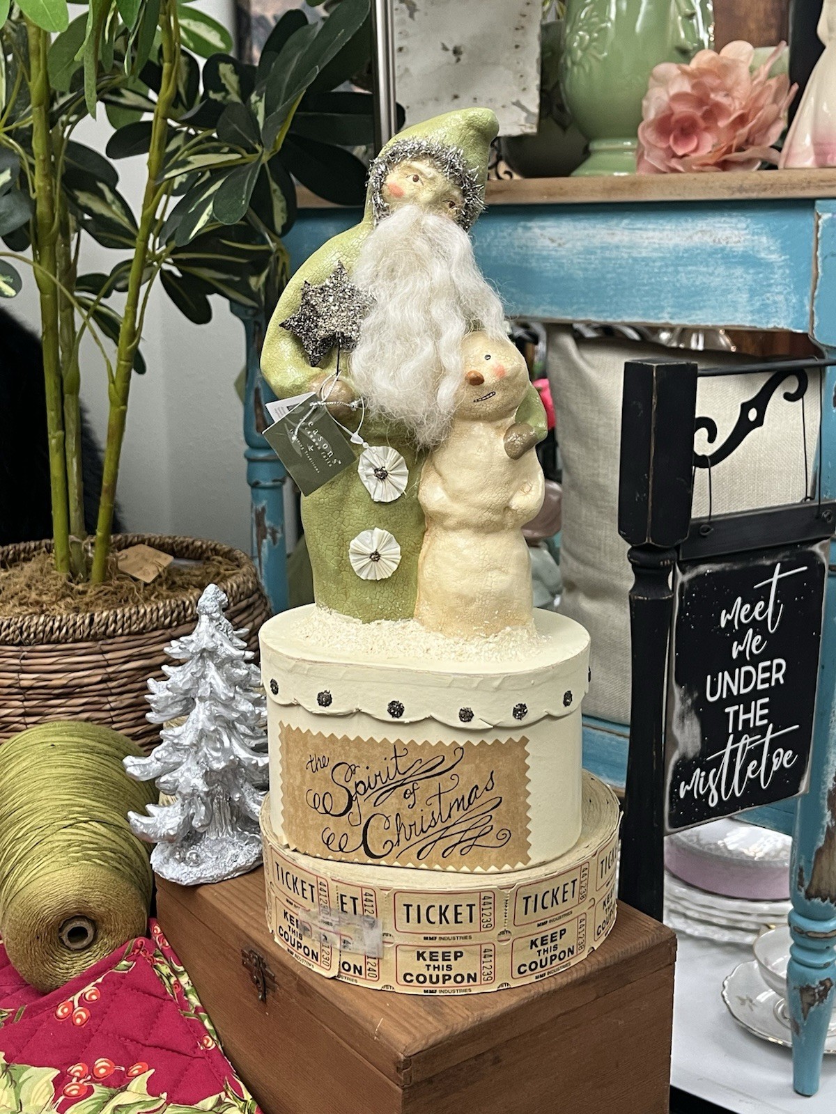 Nicol Sayre 12” Spirit of Christmas Seasons of Cannon Falls Snowman Candy Box
