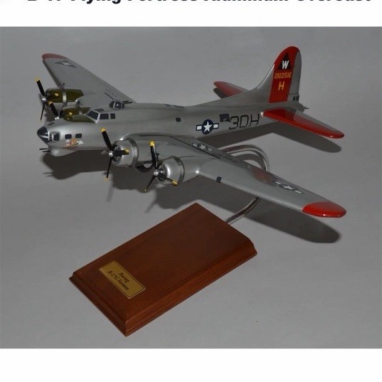 ScaleCraft B-17 Flying Fortress Aluminum Diecast Desk Model w/ Wood Base