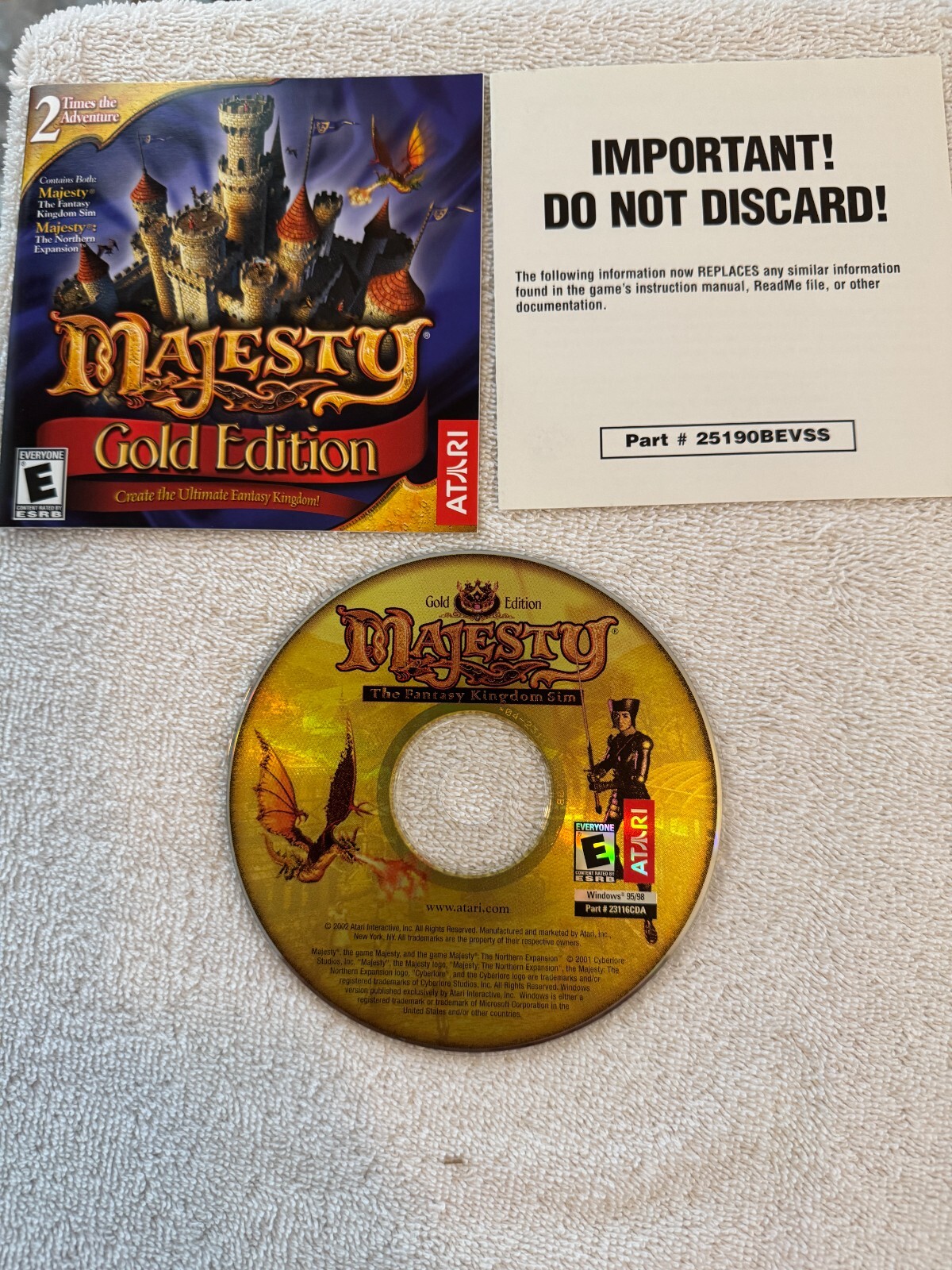 Majesty: The Fantasy Kingdom Sim - CD ONLY WITH INSTALL BOOKLET