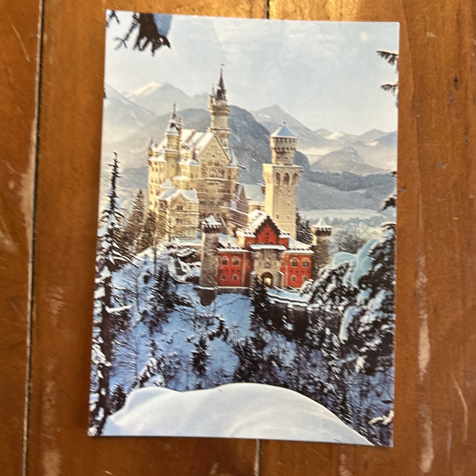 Royal Castle Neuschwanstein Bavarian Alps Postcard Vintage, Unposted, Germany