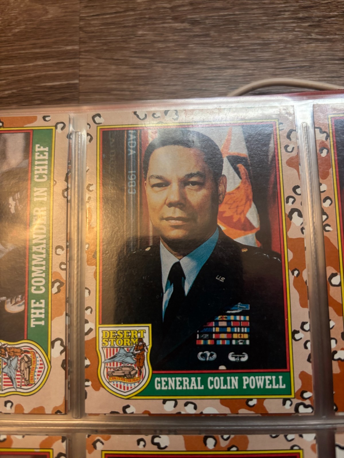 General Colin Powell - Chairman Joint Chief of Staff collector card. 1991