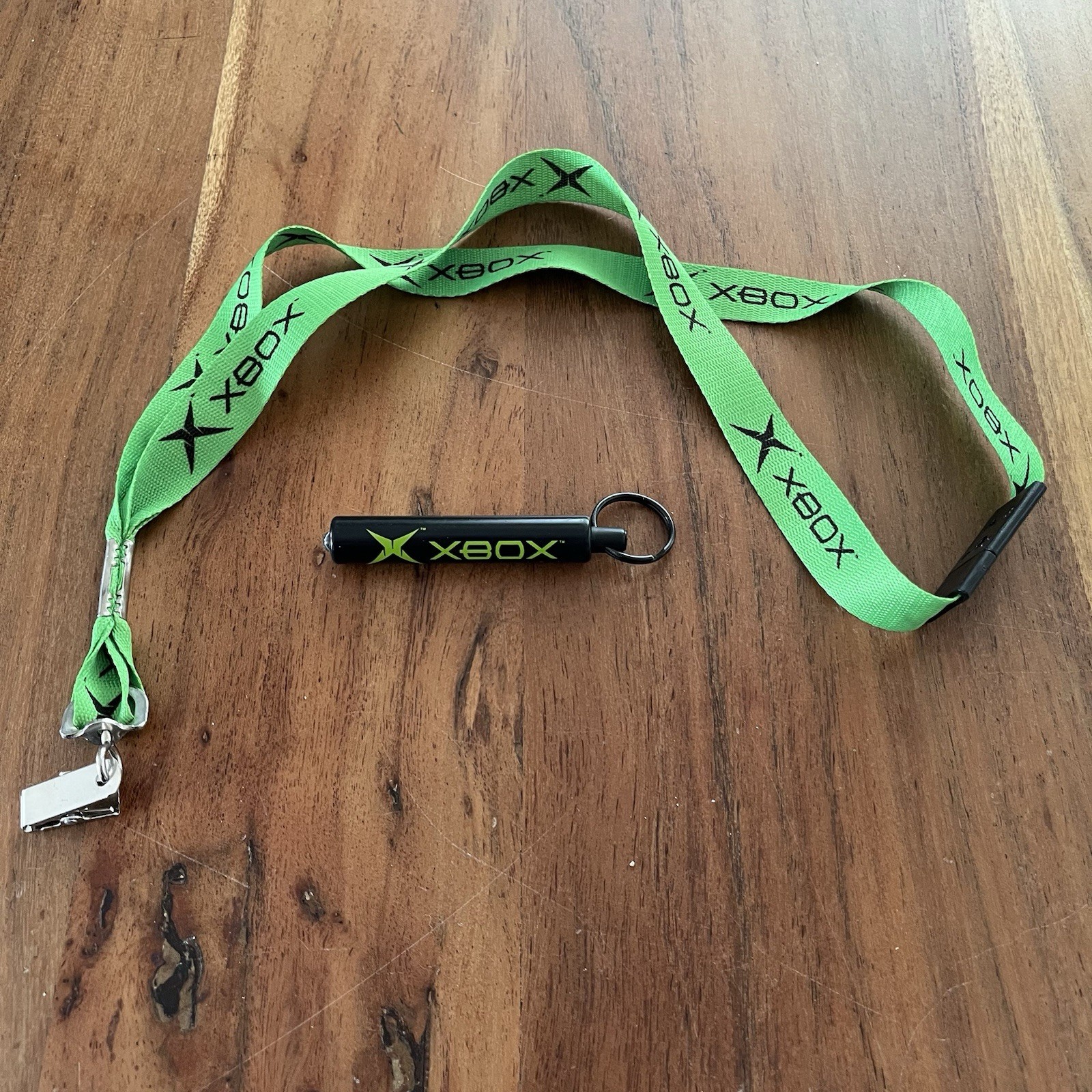 Vintage Original Xbox Promotional Lanyard and Flashlight Keychain (Rare)