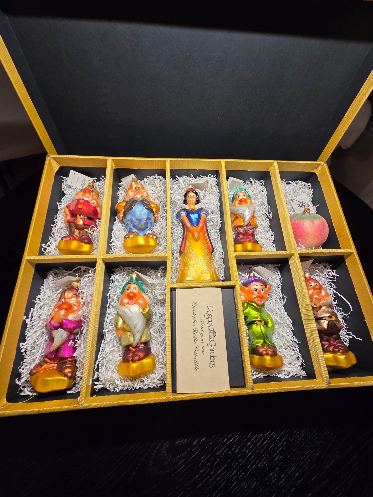 Christopher Radko, Snow White & 7 Dwarfs + Apple,  ROGERS GARDENS EXCLUSIVE