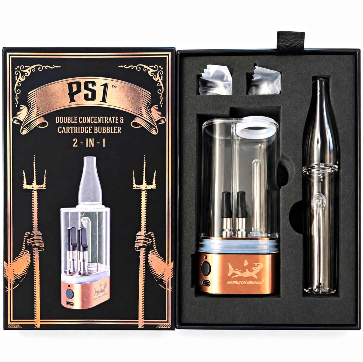 Hamilton Devices PS1 2-in-1 Double Concentrate & Cartridge Bubbler Kit