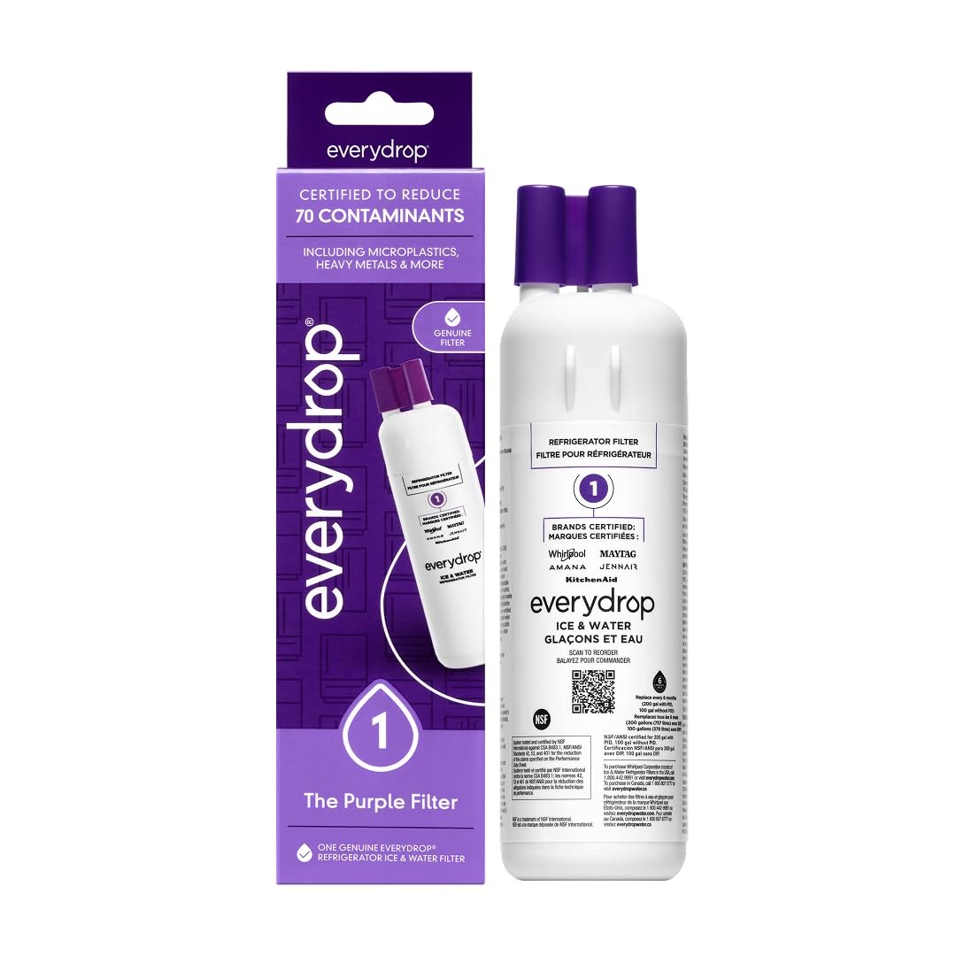 everydrop by Whirlpool Ice and Water Refrigerator Filter 1 EDR1RXD1 Single-Pack
