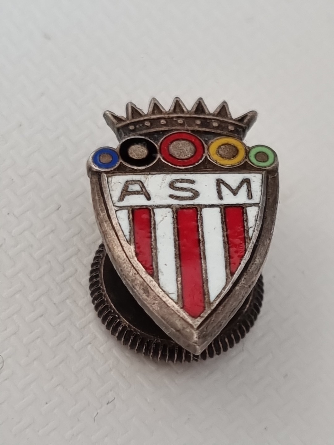 AS MONACO FRANCE OLD RARE Football Badge Badge Badge Odznaka 