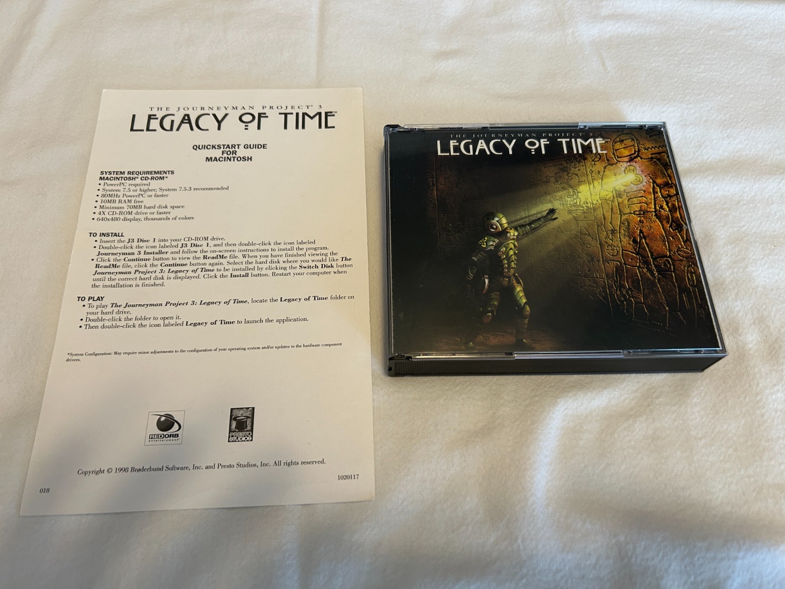 The Journeyman Project 3 Legacy of Time CD Rom PC 1998