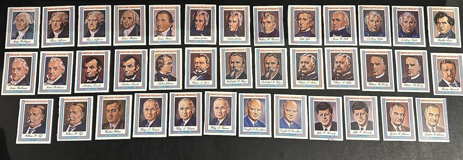 1974 American Presidents Visual Panographics Washington Kennedy Lincoln lot of38