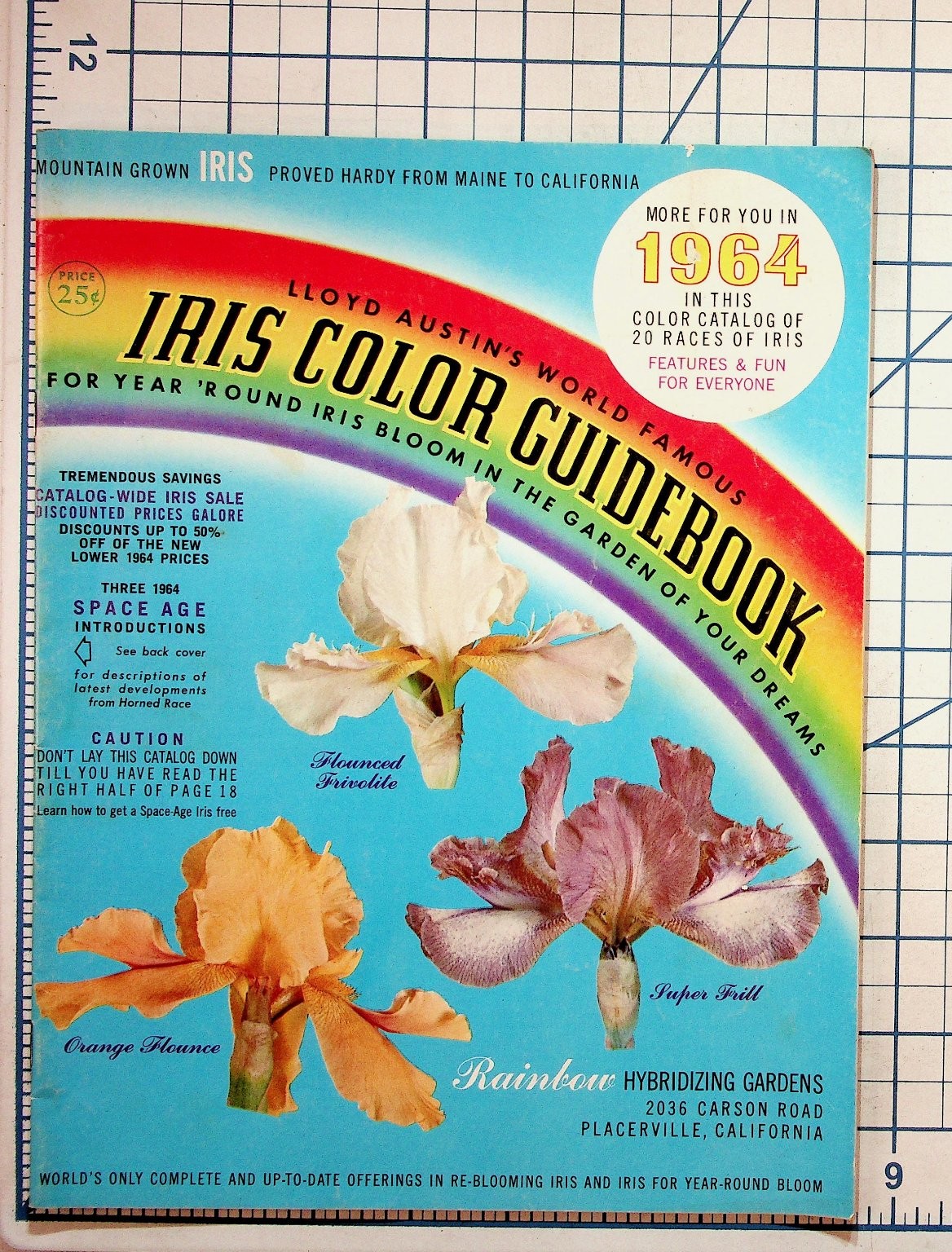 1964 Lloyd Austin\'s Iris Color Guidebook Catalog Placerville CA Garden