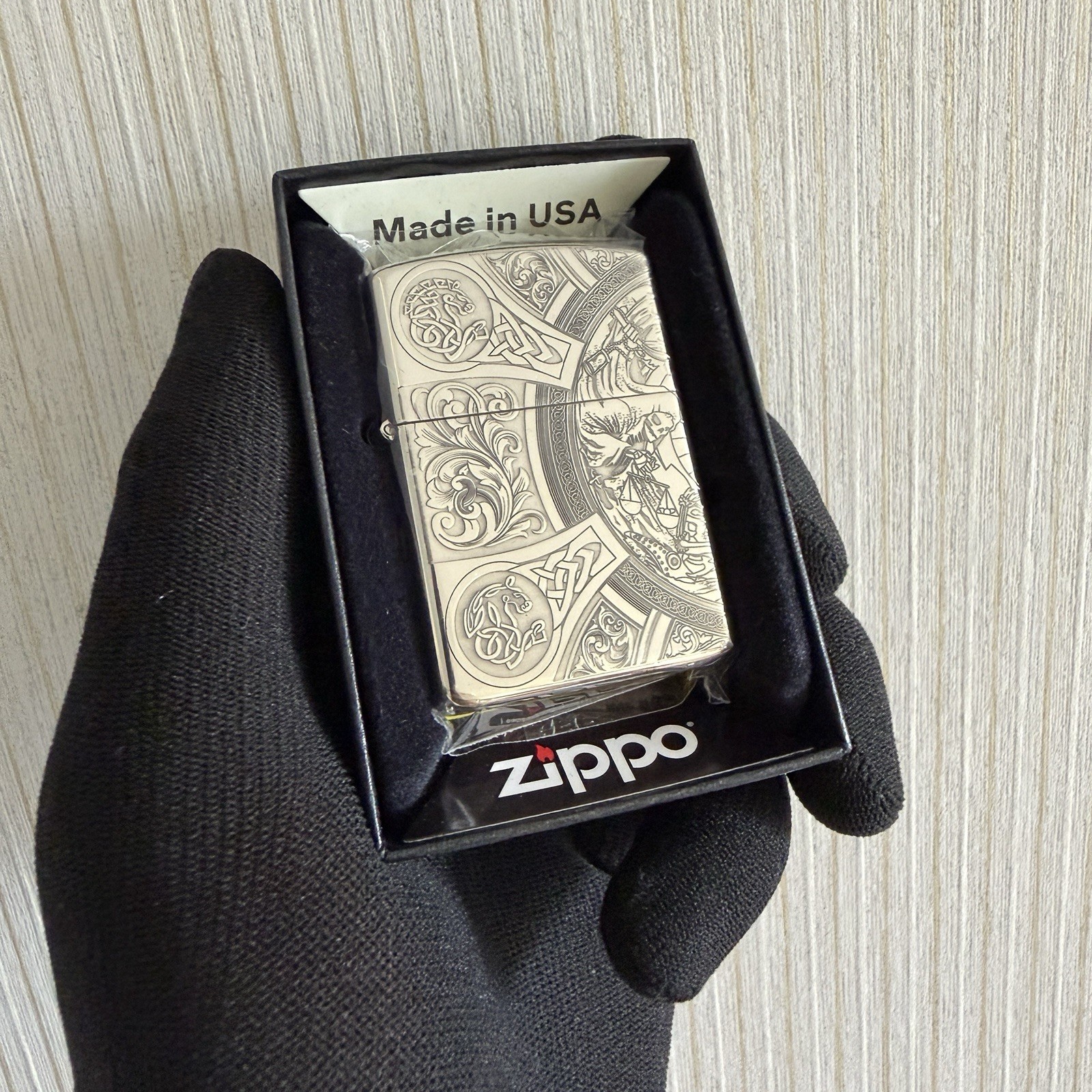 Four Horseman 4 Sided Zippo Windproof Rare Lighter With Box