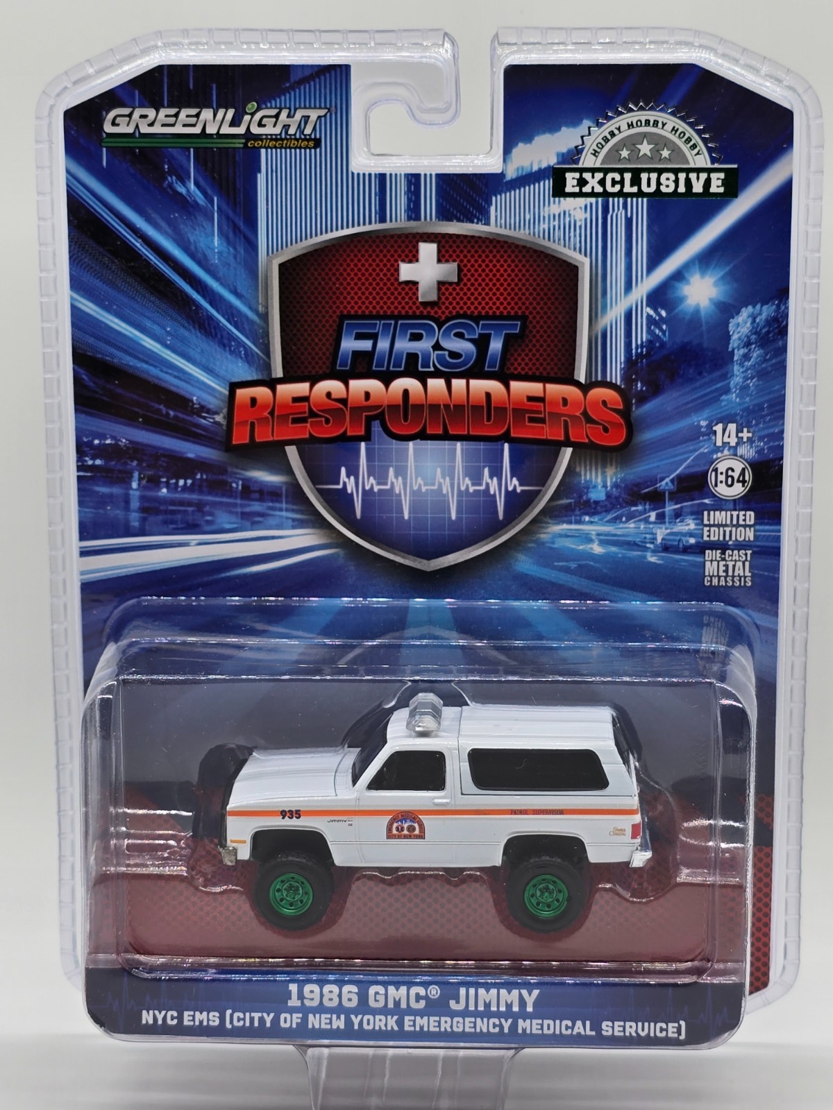 Greenlight First Responders 1986 GMC Jimmy NYC EMS 1/64 Hobby Exclusive CHASE