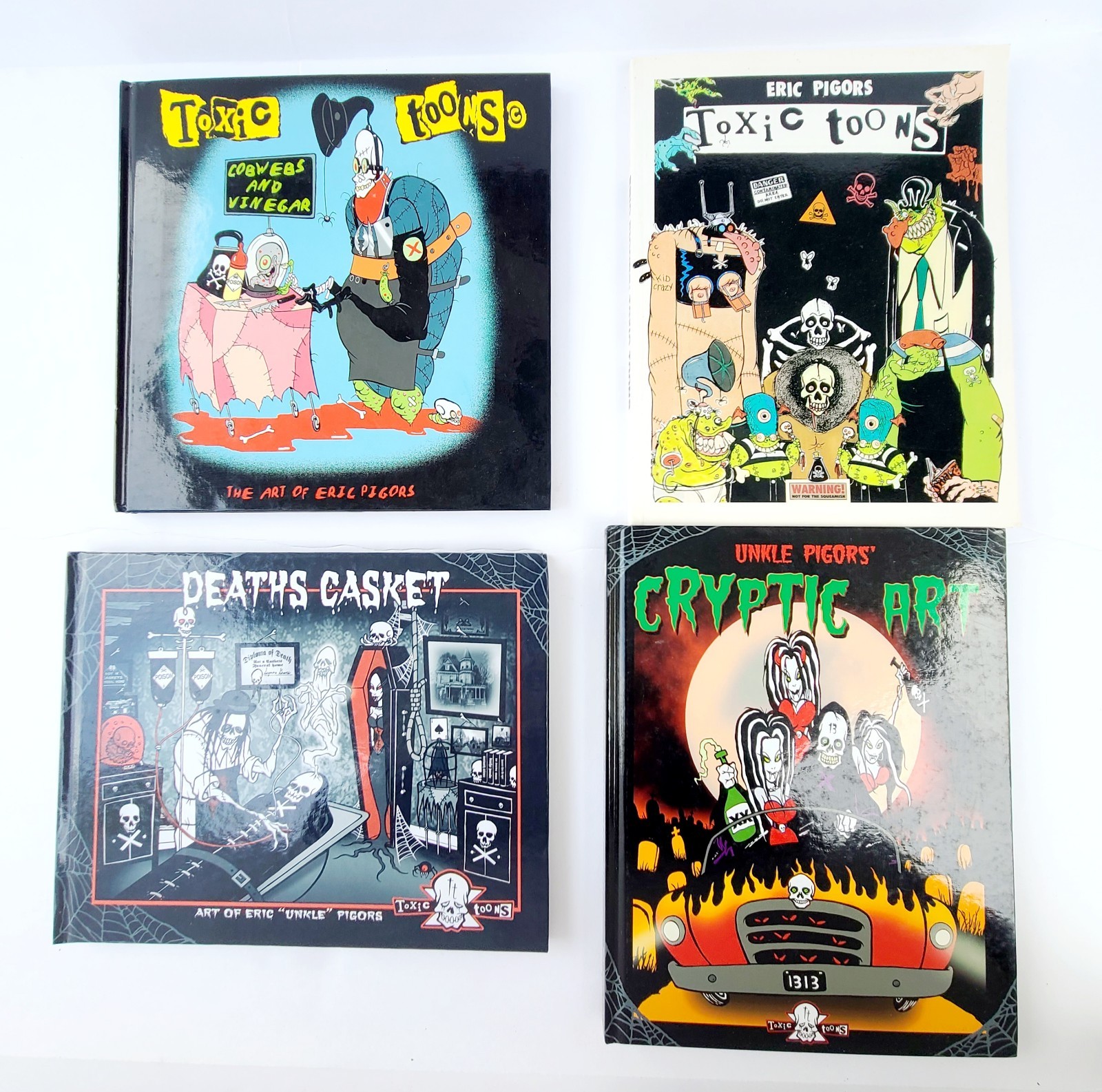 Eric Unkle Pigors Toxic Toons Art Book Collection 90/00's Autographed 1st Edit
