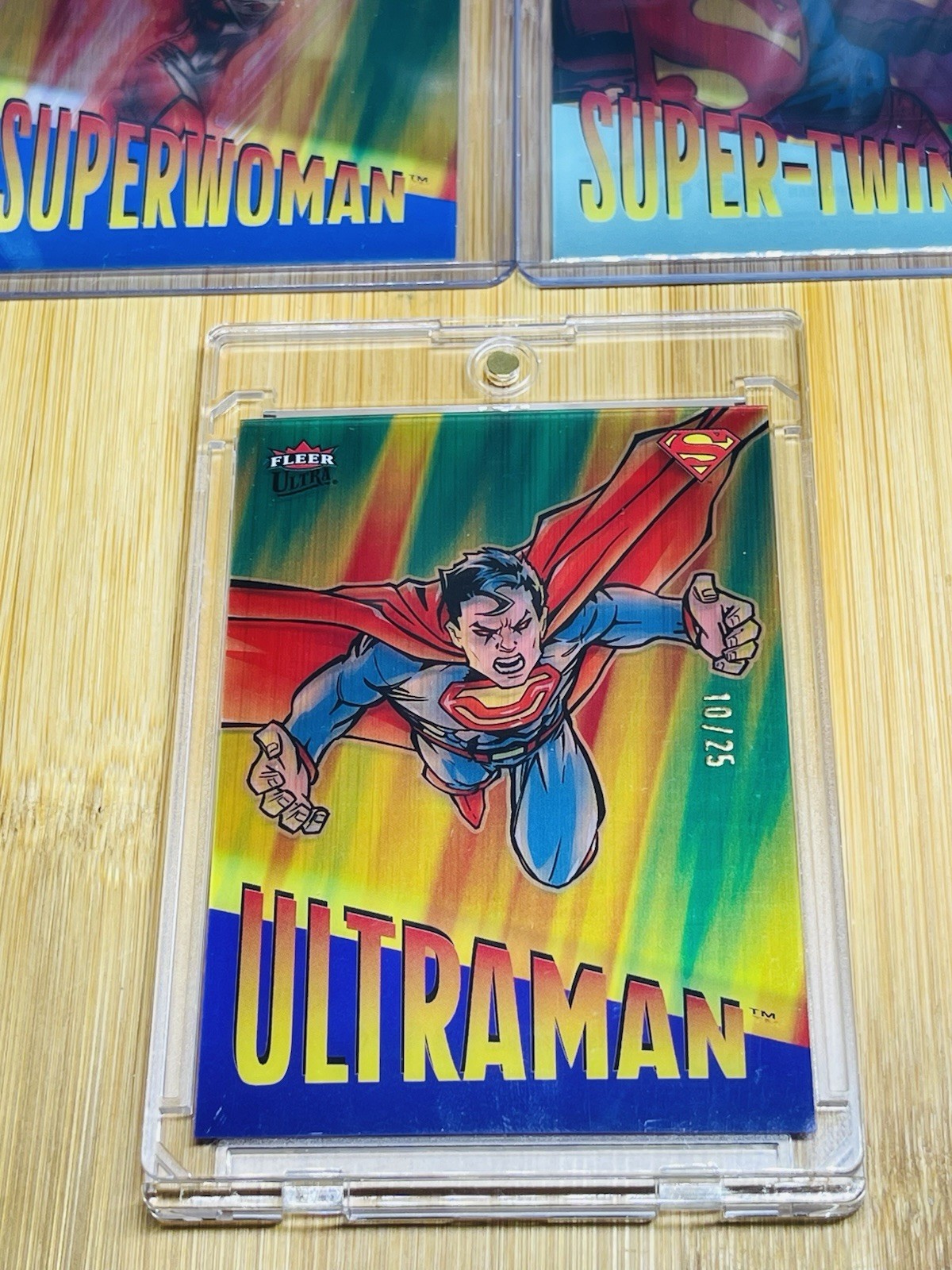 2026 Fleer Superman Ultraman # /25 Acetate W/ 2 Free Acetate Superwoman & 1 More
