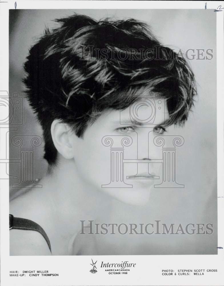 1988 Press Photo Intercoiffure Model - lrp95795
