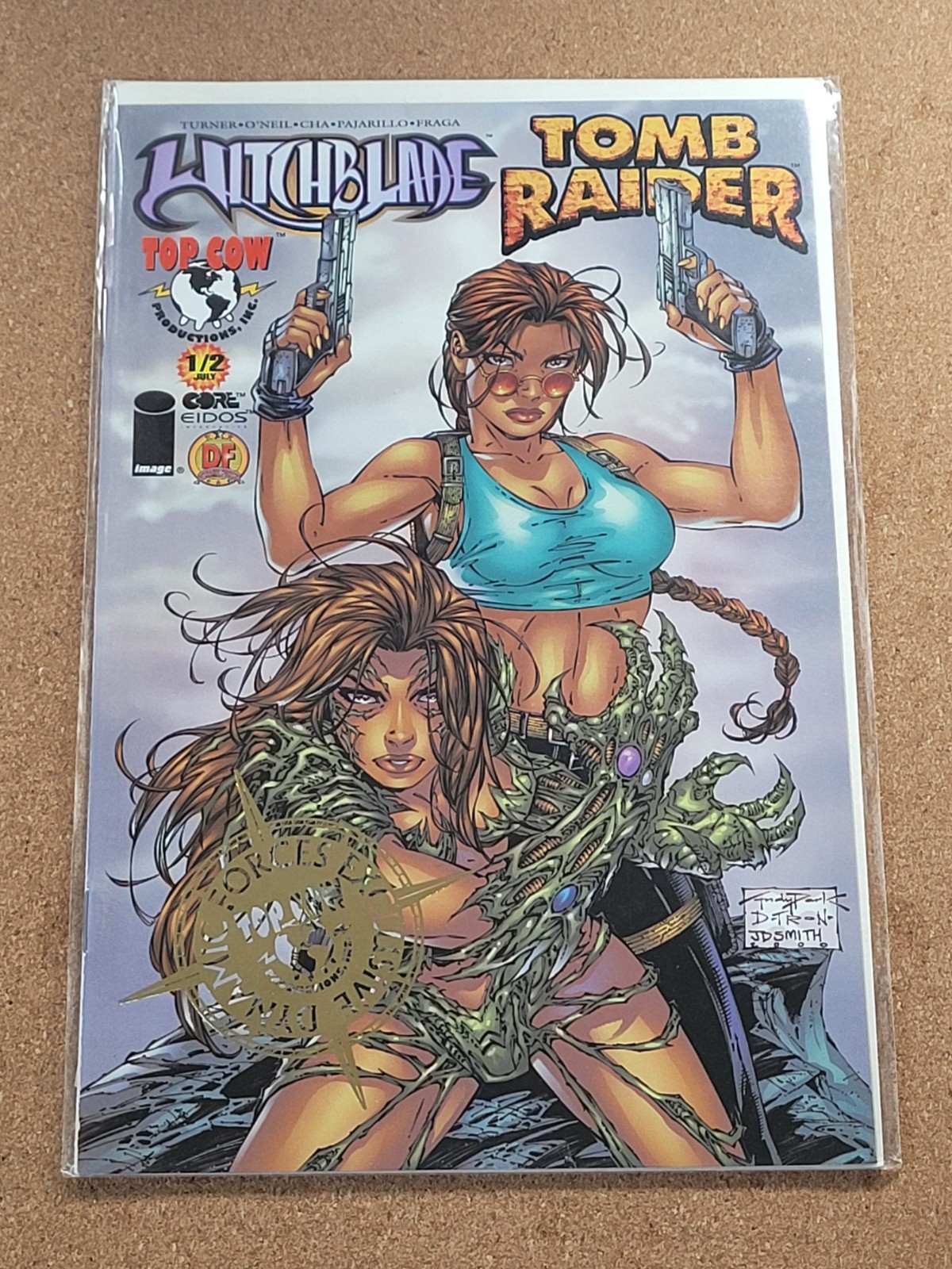 Witchblade Tomb Raider 1/2 Dynamic Forces Exclusive Gold Foil COA /2500 SEALED