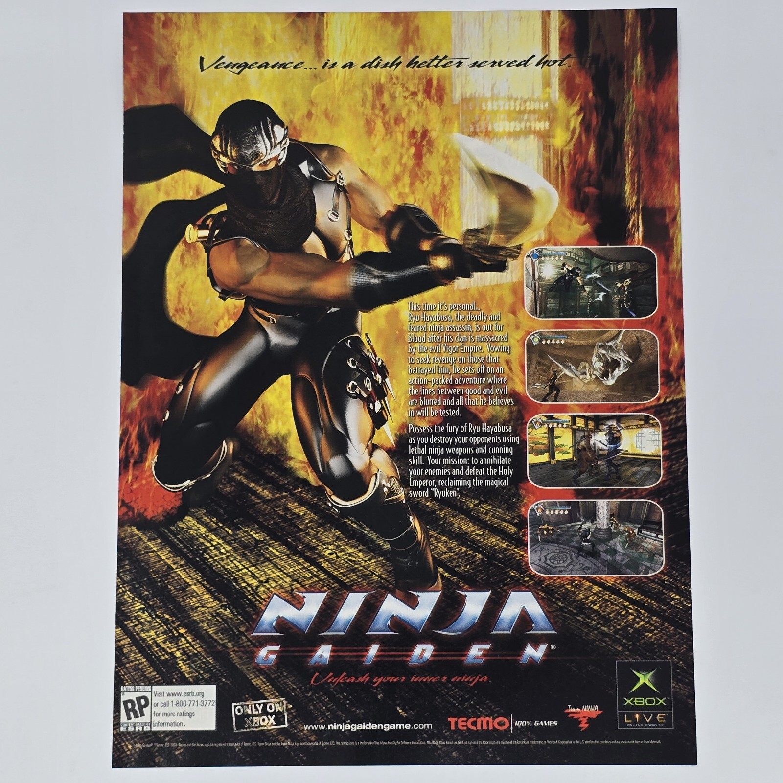 Ninja Gaiden Microsoft Xbox Live Vengeance Print Ad/Poster Official Promo Art