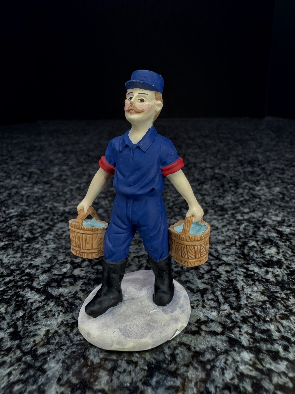 Lefton Colonial Village 01394 Fireman Tom (Older Version) New Old Stock  Box 8