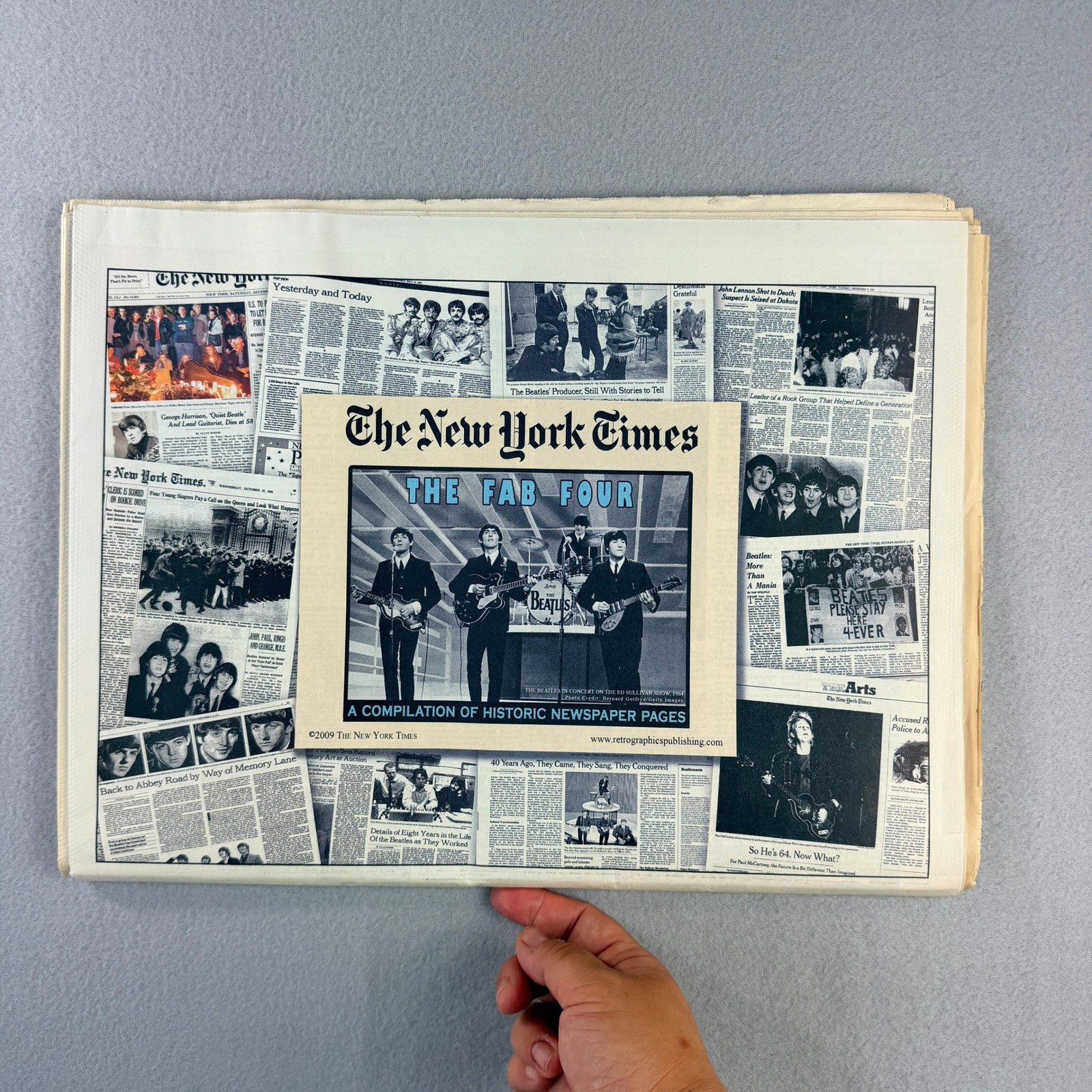 The Beatles The Fab Four Historic NY Times Newspaper Compilation 2009 Retropix
