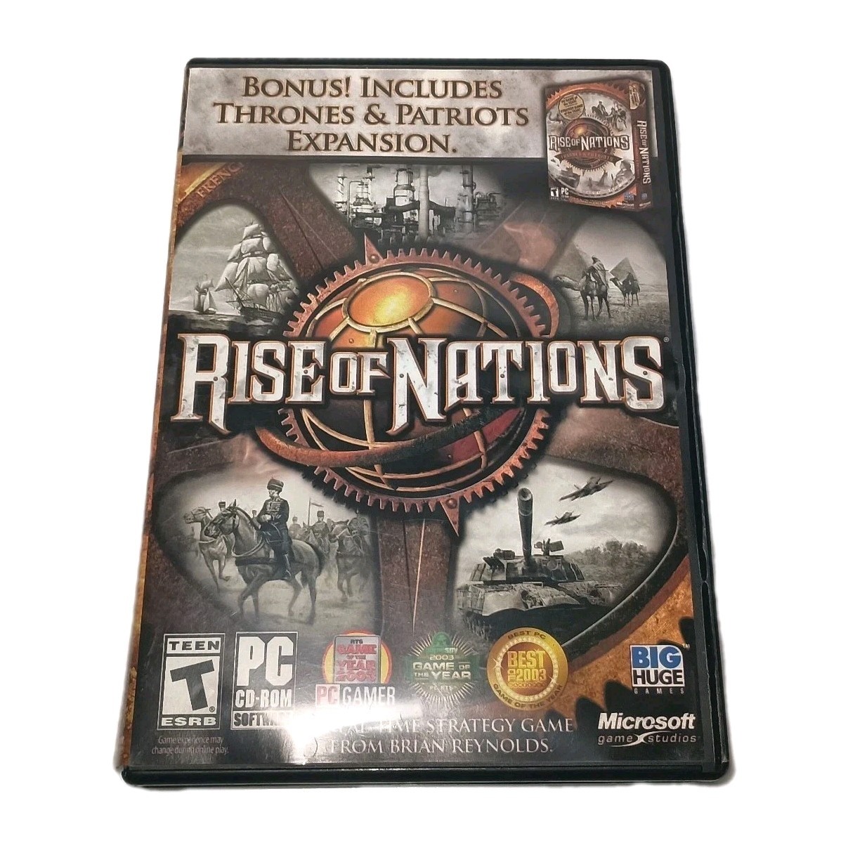 Rise of Nations + Thrones & Patriots Expansion 2 CD Rom PC GAME - 2013 
