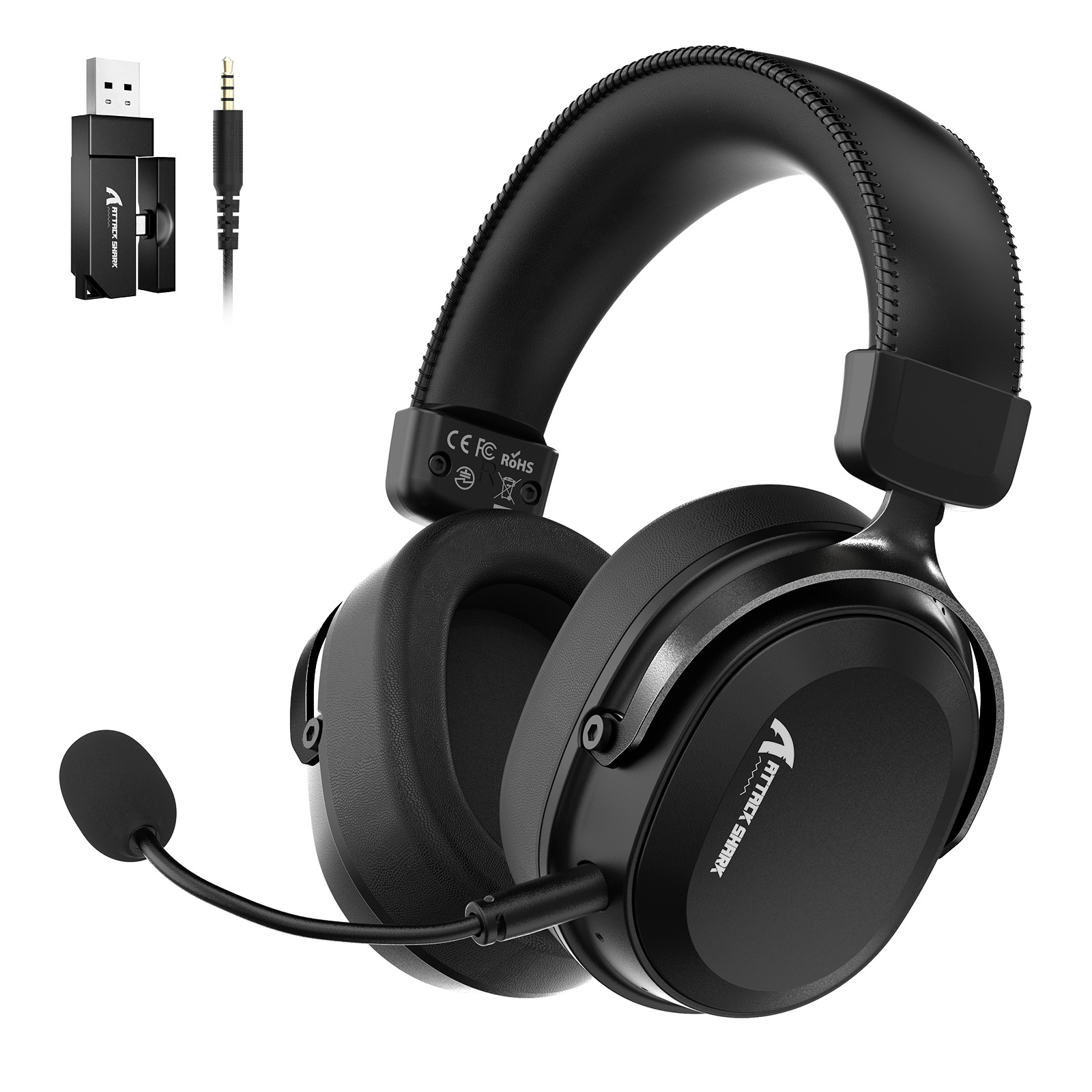 ATTACK SHARK L30Pro Wireless Gaming Headset, Detachable Ultra-Low Latency
