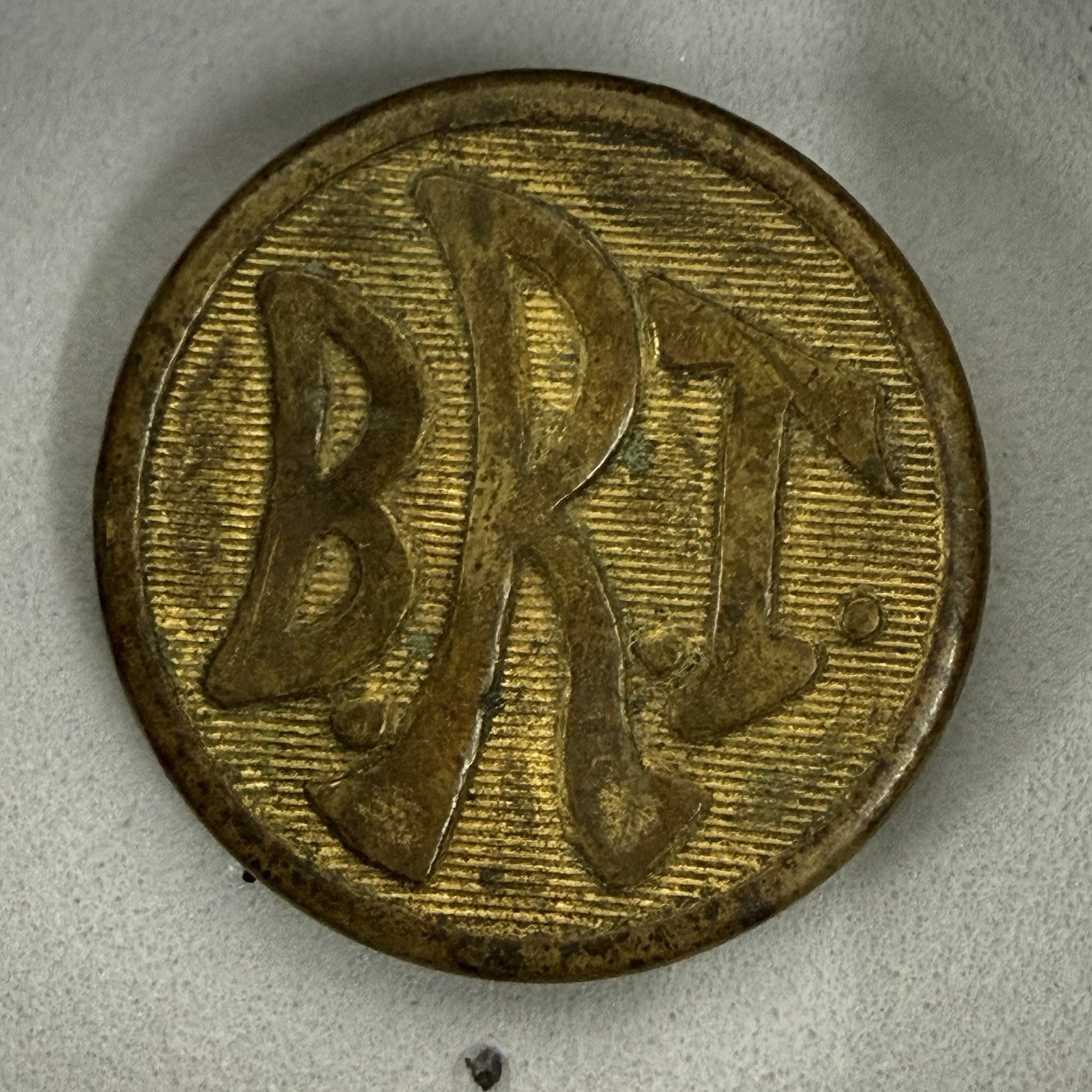 2x Vintage 1896-1923 Brooklyn Rapid Transit (BRT) Uniform Buttons TM2366