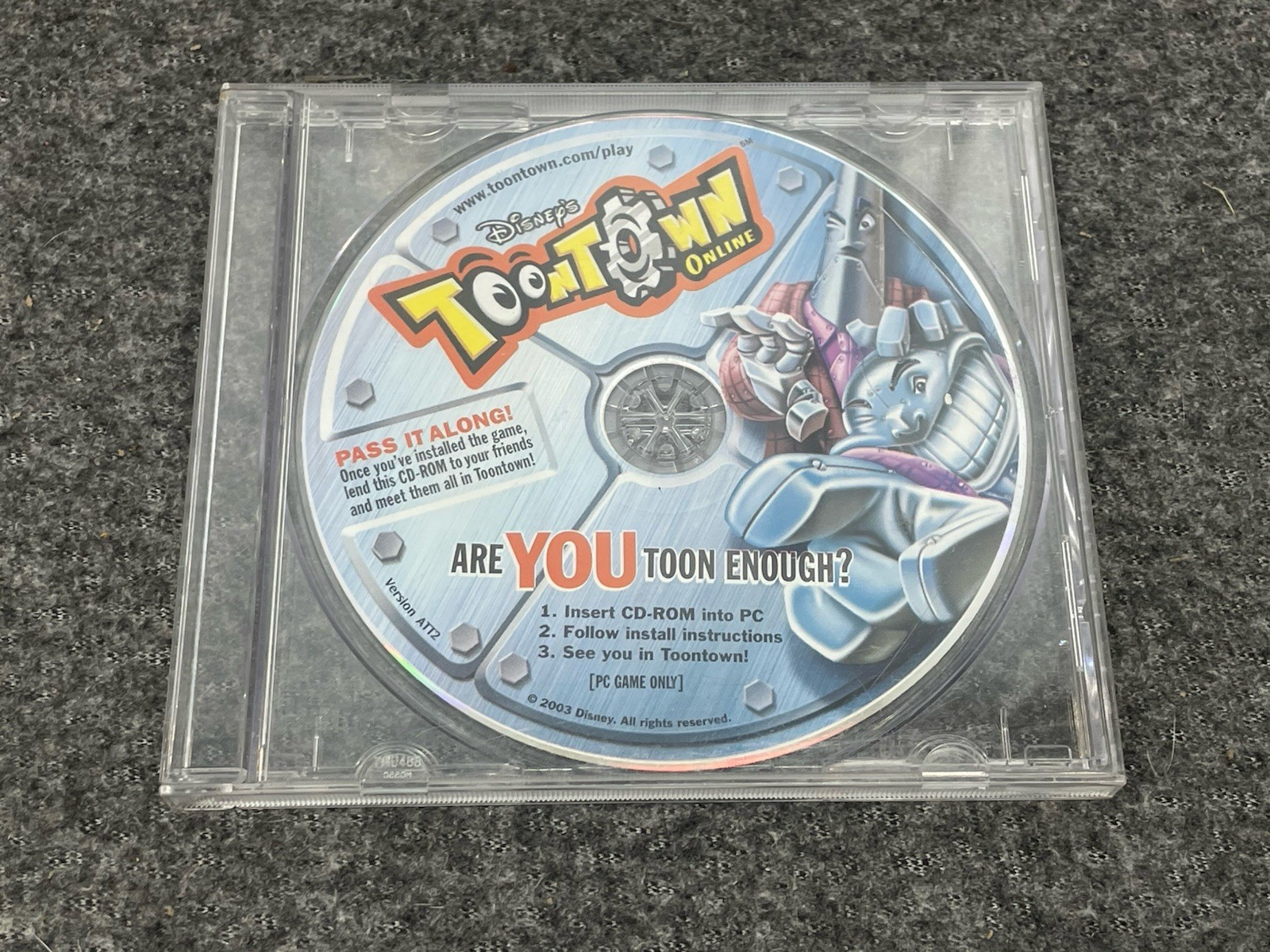 Disney’s Toontown Online Game Disc ATT2 (PC, 2003)