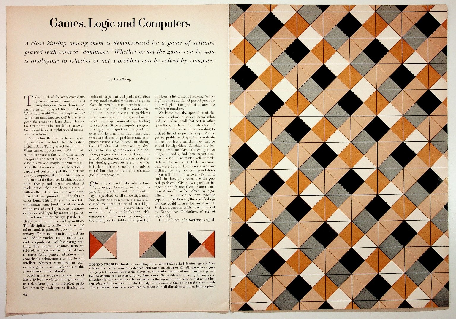 1960s Computing Logic Article Turing Machines Game Theory Vintage Print