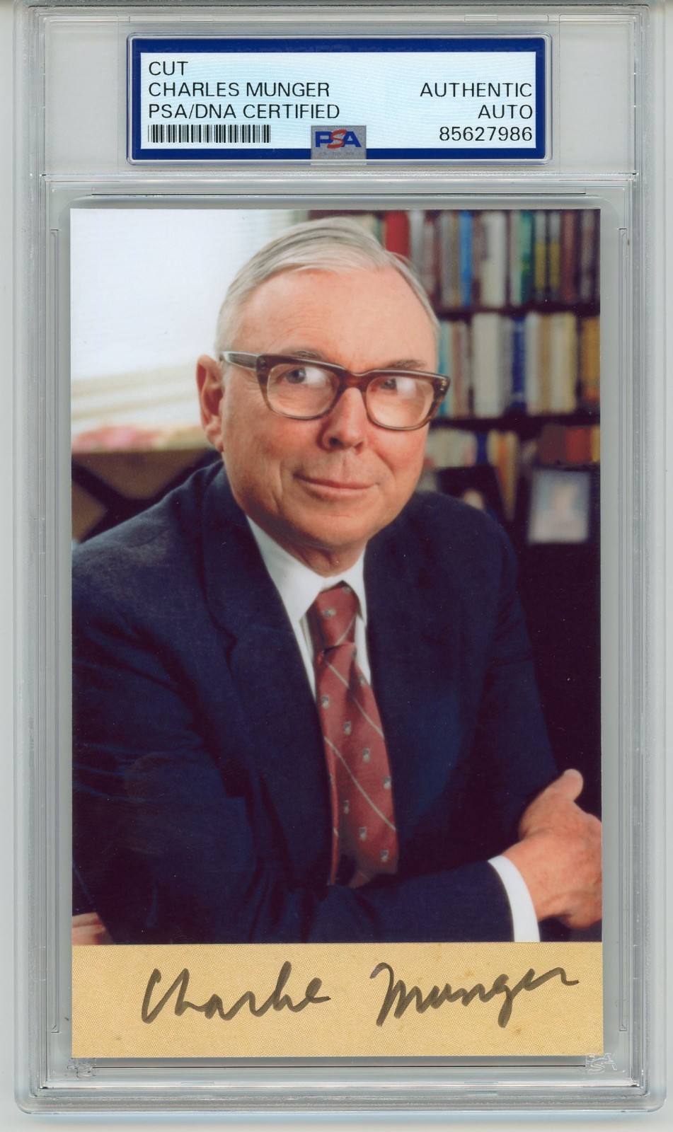 Charlie Munger ~ Signed Autographed Berkshire Hathaway ~ PSA DNA Encased