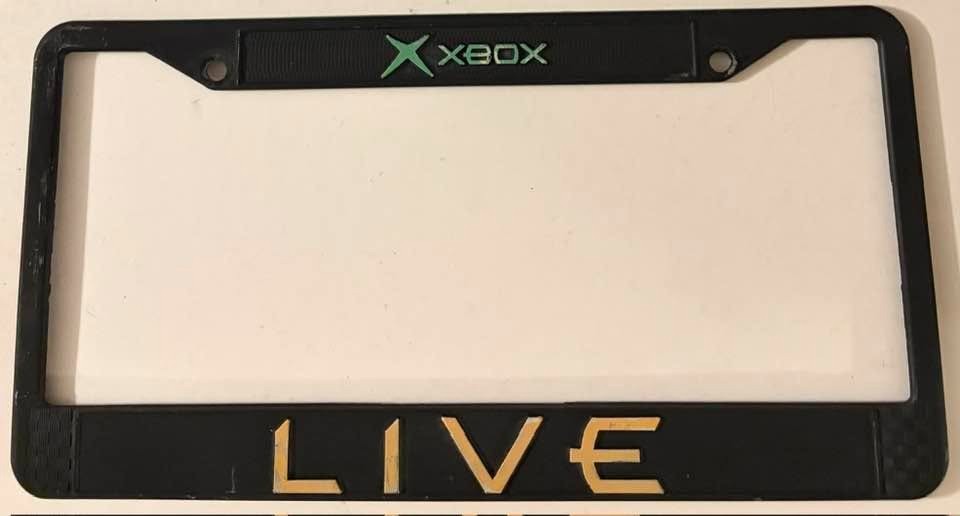 XBox Live Booster License Plate Frame Gamer