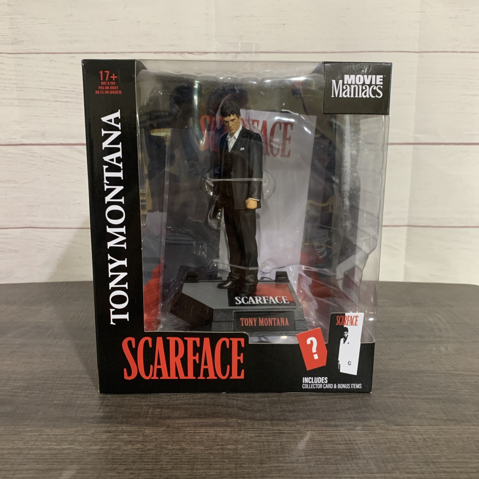 McFarlane Toys Movie Maniacs Scarface TONY MONTANA Figure w/ Collector Card